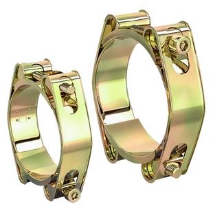 欧式铁镀锌双头强力卡箍喉箍双层高压加强型橡胶管夹重型卡扣抱箍