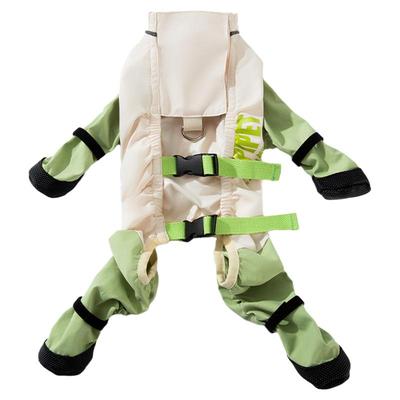 狗狗拼接可牵引全包连脚防尘裤