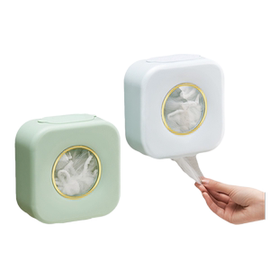 一次性厨房水槽过滤网收纳盒壁挂免打孔抽取式家用水池滤网神器