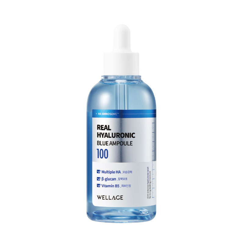 wellage唯拉珠透明质酸集中保湿精华液B5补水维稳玻尿酸安瓶100ml