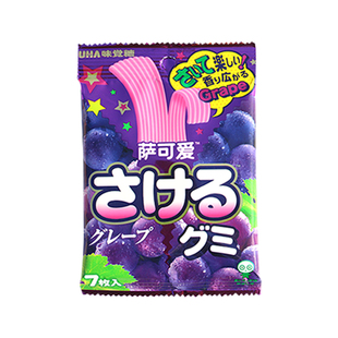 日本进口零食UHA悠哈味觉糖萨可爱超长条手撕糖水果果汁软糖