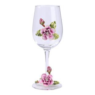 珐琅彩红酒杯水晶玻璃醒酒器家用高级感精致葡萄酒杯轻奢高脚杯