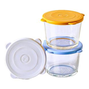 玻璃密封罐咸菜罐微波炉加热保鲜盒带盖食品级分装辅食盒泡菜冷冻