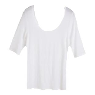 莫代尔半高领中袖上衣女秋季2025新款早秋高弹修身时尚百搭打底衫