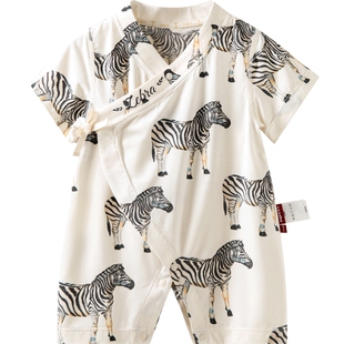 [马上有钱]aqpa爱帕新生儿婴儿衣服莫代尔夏季薄款宝宝连体衣哈衣