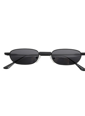 小镜面偏光扁框个性太阳镜