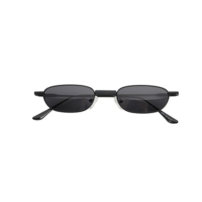 小镜面偏光扁框个性太阳镜