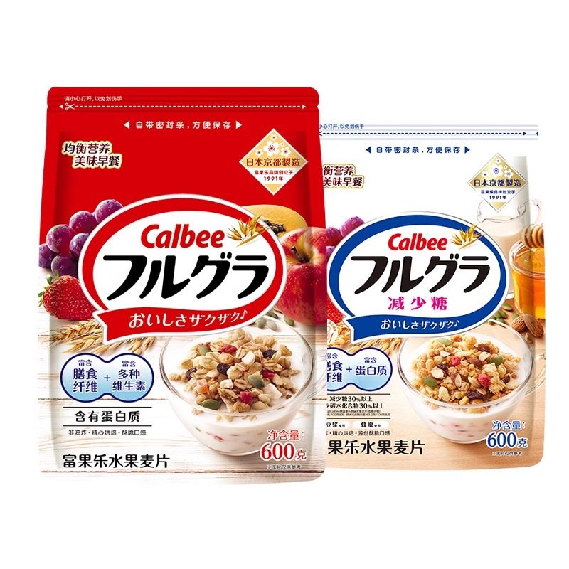 卡乐比水果麦片600g日本进口Calbee坚果营养搭配混合早餐即食燕麦
