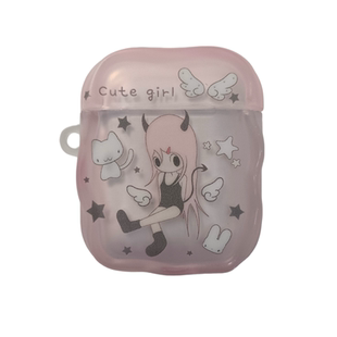 恶魔女孩翅膀适用airpodspro3保护套新4代airpods3耳机壳二代苹果airpodspro2耳机保护壳airpods4粉色新款女