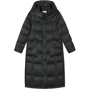 SALT.P可颜白鸭绒简约休闲宽松H型可拆连帽长款羽绒服2024冬