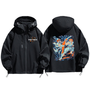 街头霸王6格斗游戏春丽肯对决周边外套联名冲锋衣秋冬三合一百搭