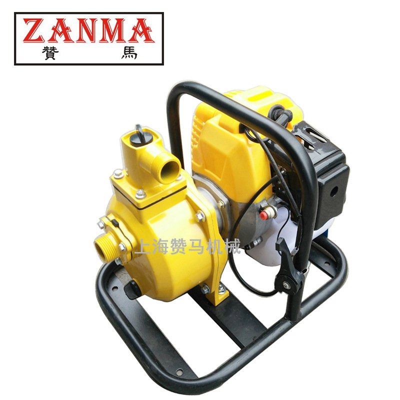 赞马1寸二冲程汽油机水泵小型迷你款便携式菜地果园花园喷水机泵
