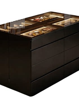 简约法式轻奢风服装店靠墙斗柜