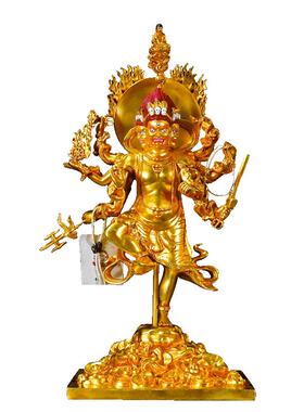 客厅玄关铜器摆件铜鎏金雕花雕像