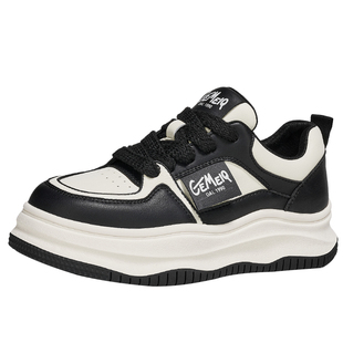 戈美其厚底小白鞋女春季新款加绒保暖女鞋松糕底休闲运动女鞋