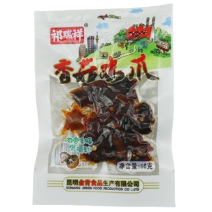 祁瑞祥香菇鸡爪16克非泡椒凤爪休闲下饭鸡肉零食童年回忆香辣麻辣