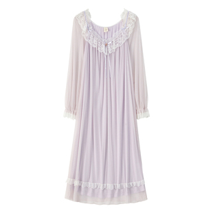 RoseTree公主睡裙女士春秋季长袖法式蕾丝性感宫廷风睡衣2025新款