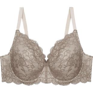 夏娃的诱惑音符薄款大杯文胸聚拢调整型大码大胸显小内衣女全罩杯