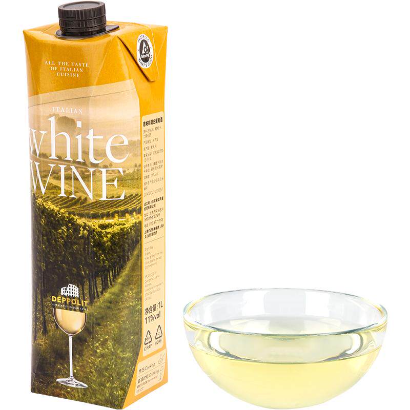 意帕斯塔进口白葡萄酒海鲜烹饪料酒半干型商用西餐厅Cooking wine
