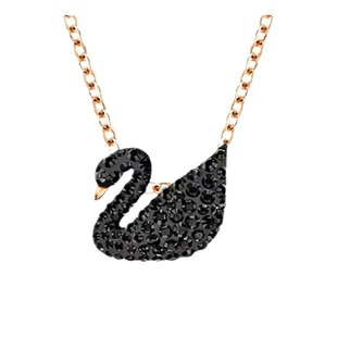 施华洛世奇Swan黑天鹅项链(大小)吊坠饰品锁骨链配饰女轻奢送女友
