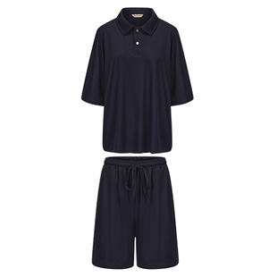 CASUCA躲毛毛家居服不粘毛防粘猫毛夏季专利面料纯色短袖情侣睡衣