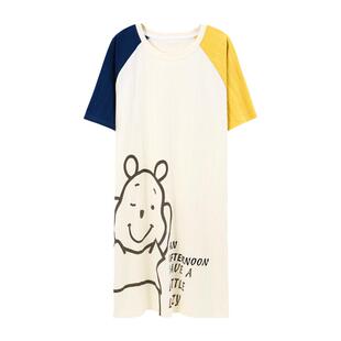 高级感睡裙女夏季纯棉短韩版时尚可外穿薄款春秋天家居服连衣裙子