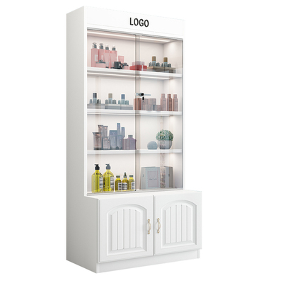 展示柜带锁玻璃门化妆品展示柜礼品样品展示架理发美容院产品货架