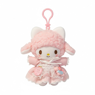 HOUSID日本萝莉装奶油小羊piano包包挂件毛绒公仔玩偶钥匙扣礼物