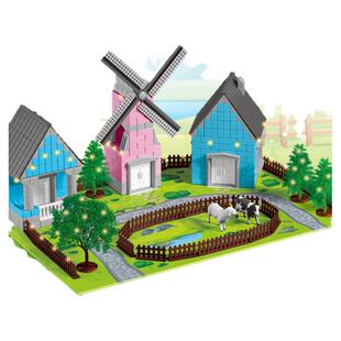 小小泥瓦匠diy手工建筑房子砌墙迷你砖块拼装搭建儿童盖别墅玩具