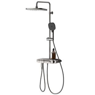 箭牌卫浴月光宝盒枪灰色淋浴花洒套装钢琴键增压大顶喷家用喷枪