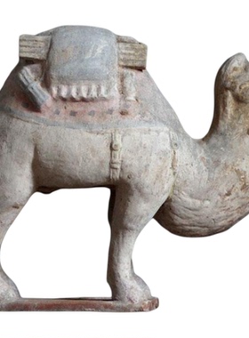 仿古陶器老货马上人摆件西域丝绸之路骆驼古玩老物件艺术品收藏