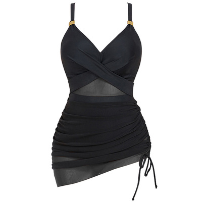 欧美大码女士海边泳衣高级感显瘦