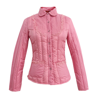 盈霏羽绒内胆女修身轻薄款荷叶边时尚保暖内穿打底短款羽绒服衬衫
