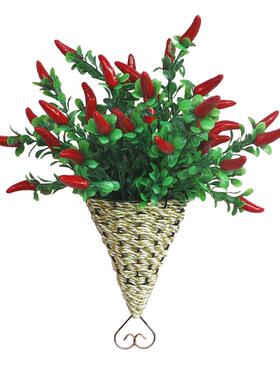 墙面装饰铁艺仿真植物挂件假花