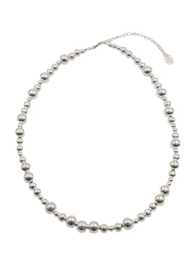 925纯银圆珠链女手工抛光项链