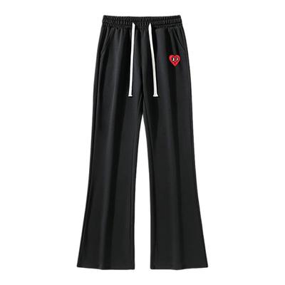 查尔斯桃心 美式弯刀裤子男春秋季微喇高街垂感2025新款休闲长裤