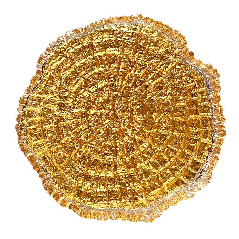 水晶玻璃金箔装饰盘水杯盘水果盘