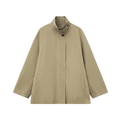 DAGA中长款韩系宽松立领风衣外套