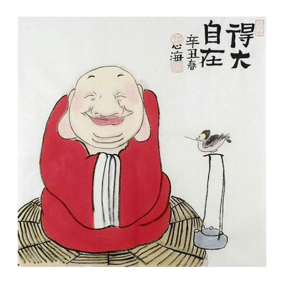 手绘禅意画国画琴棋书画事事如意