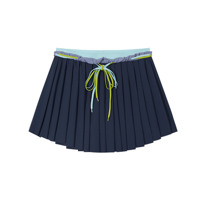 NBCT户外亲肤防晒运动跑步短裙女2025夏季弹力撞色徒步活力百褶裙