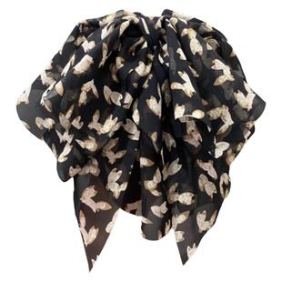 飘逸大蝴蝶结发夹女经典小狐狸雪纺头花韩国气质发卡马尾夹子发饰