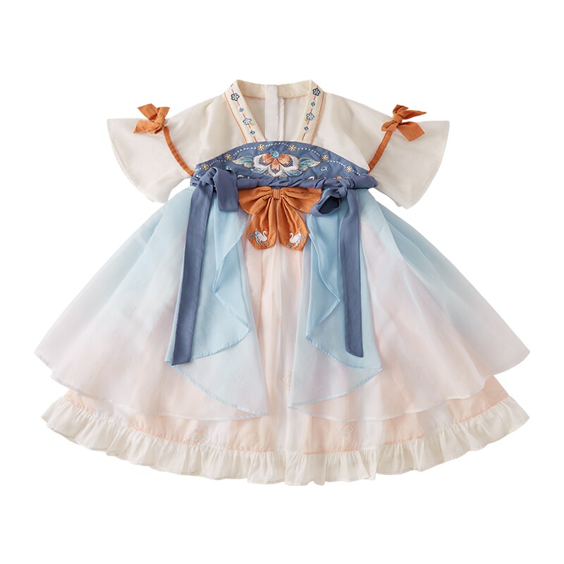 杰里贝比夏季女童汉服连衣裙