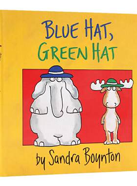 蓝帽子 绿帽子 Blue Hat Green Hat 纸板书 Sandra Boynton 宝宝启蒙认知 学颜色