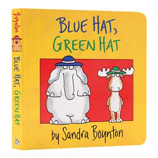 蓝帽子 绿帽子 Blue Hat Green Hat 纸板书 Sandra Boynton 宝宝启蒙认知 学颜色