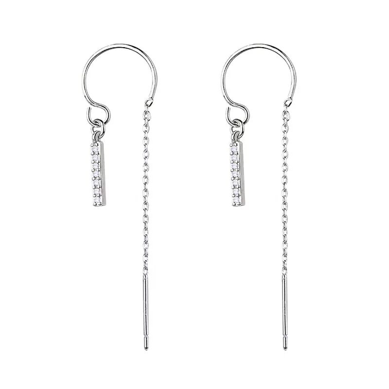 纯银针金秘书同款u形网红耳线