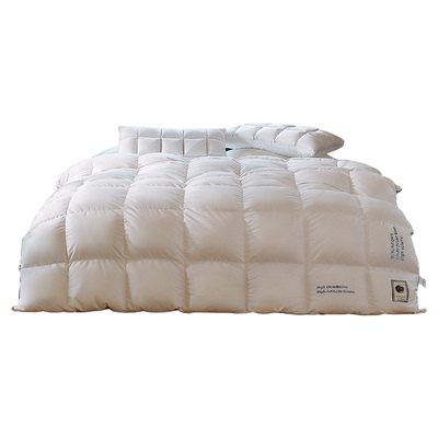 水星家纺80支棉95进口白鹅绒被