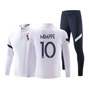足球训练服套装成人定制法国队姆巴佩秋冬长袖运动比赛出场服男女