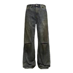 JCAESAR BLOODSTAIN DENIMS 血渍刀割牛仔裤 重水洗做旧 泼墨脏染