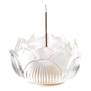 美真香琉璃莲花香插线香家用香座香薰摆件沉香檀香水琉璃香炉香器