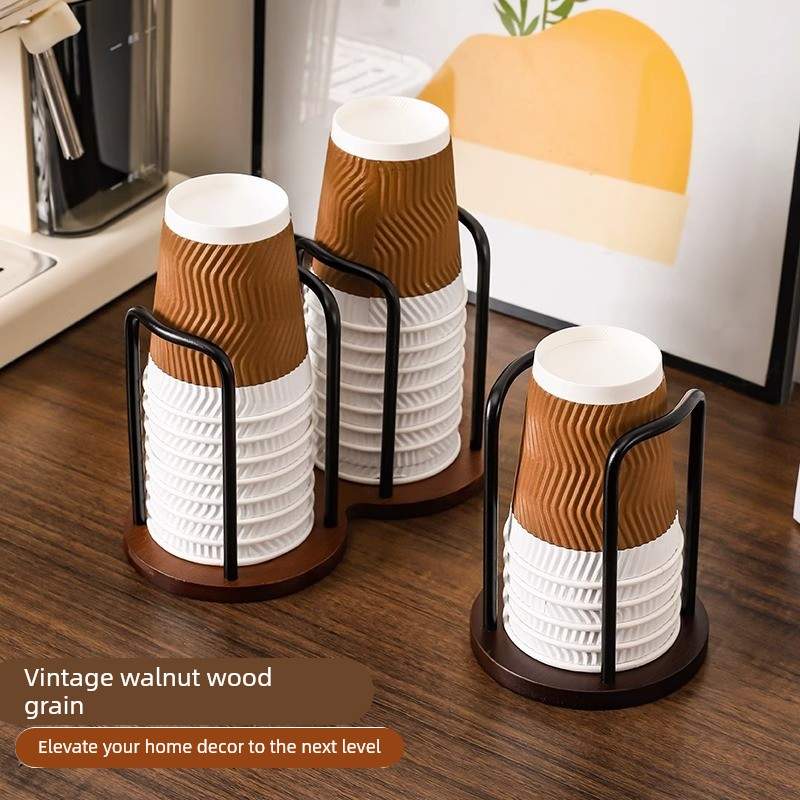 一次性杯子取杯器桌面高级感水杯放置架台面收纳神器置物架纸杯架